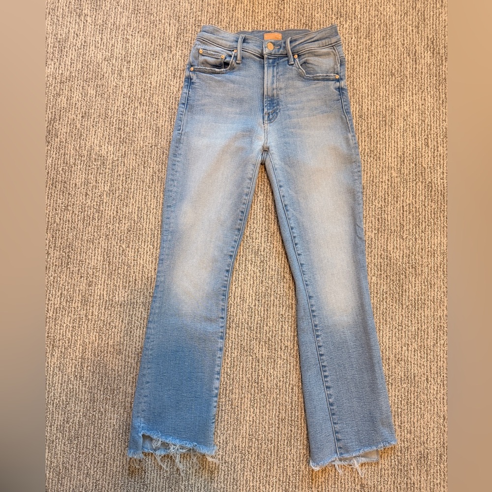 Mother Insider Crop Step Fray jeans size 24 in Limited Edition